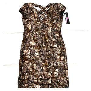 NWT Snakeskin Foil Print Dress